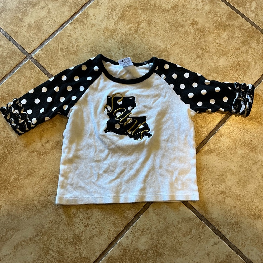 Toddler girls size 3T Saints embroidered shirt